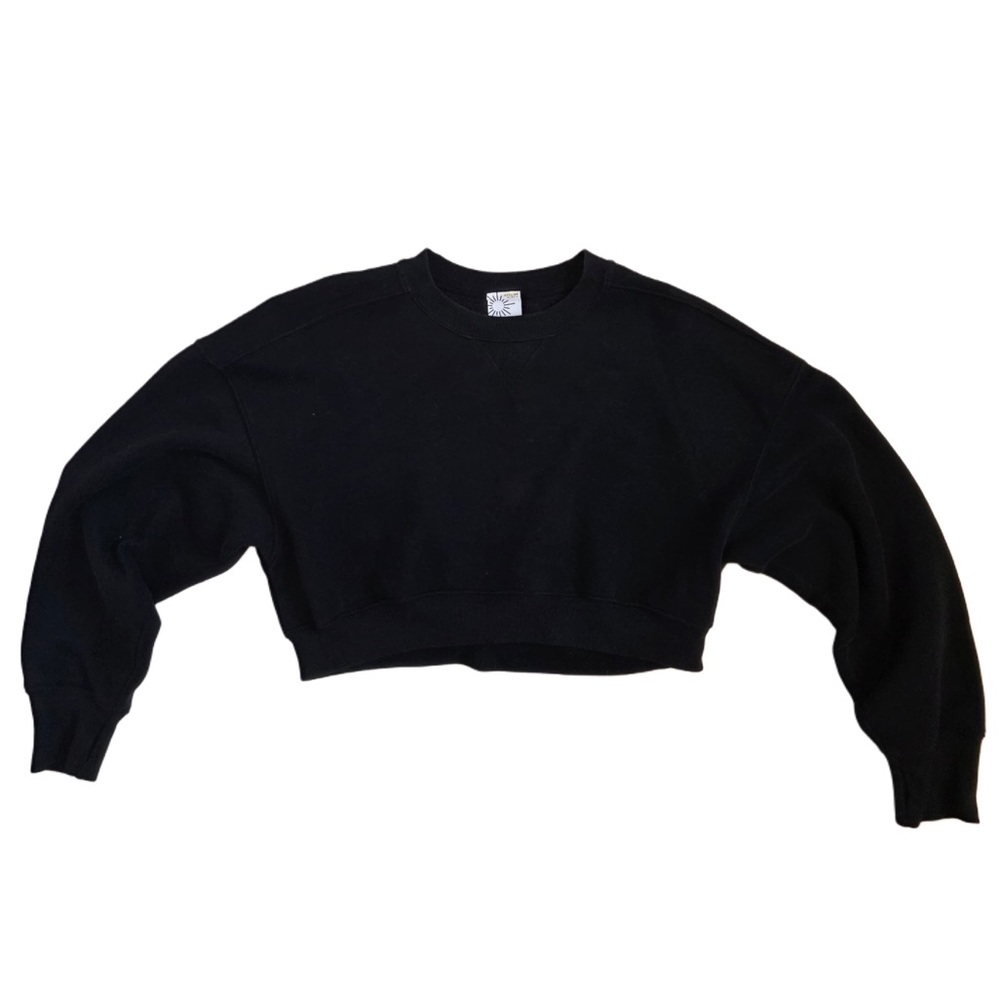 Offline by Aerie Black Cropped Sweatshirt